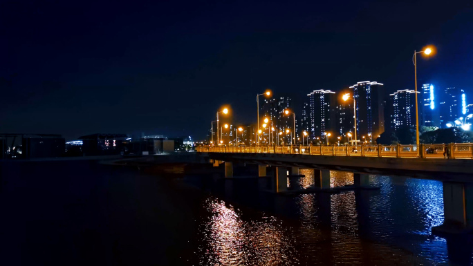 4K车流夜景延时、车流夜景城市延时