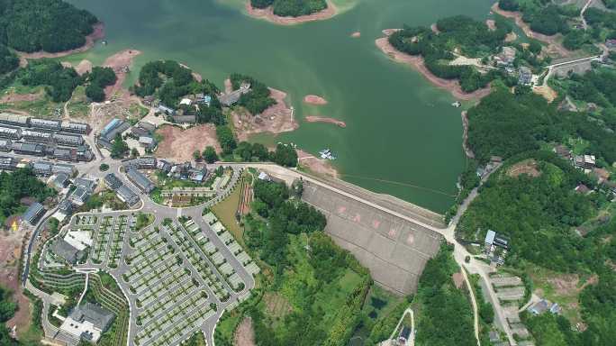 航拍浙江省温州市文成县百丈漈风景旅游区