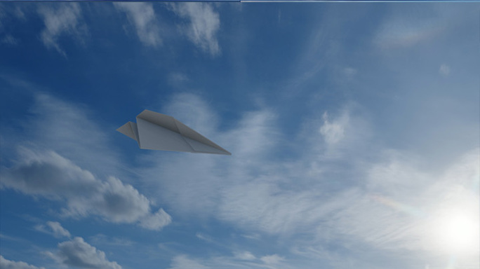 纸飞机4K希望梦想未来青春