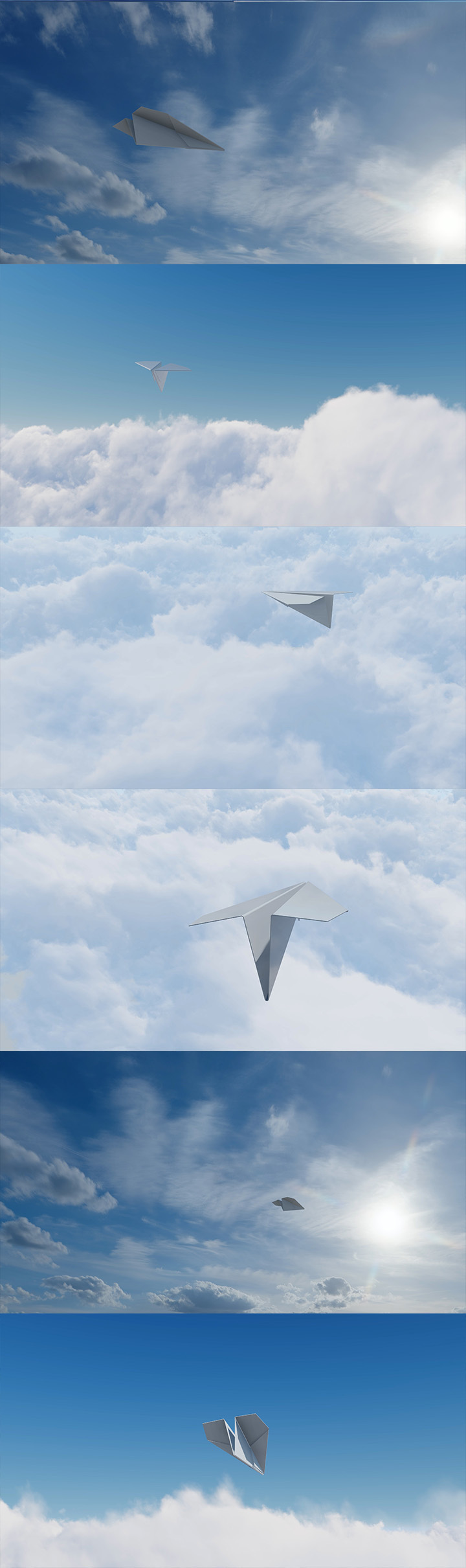 纸飞机4K希望梦想未来青春