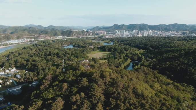 避暑山庄夏秋春航拍