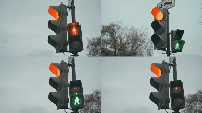 【原创】高清实拍素材街头红绿灯