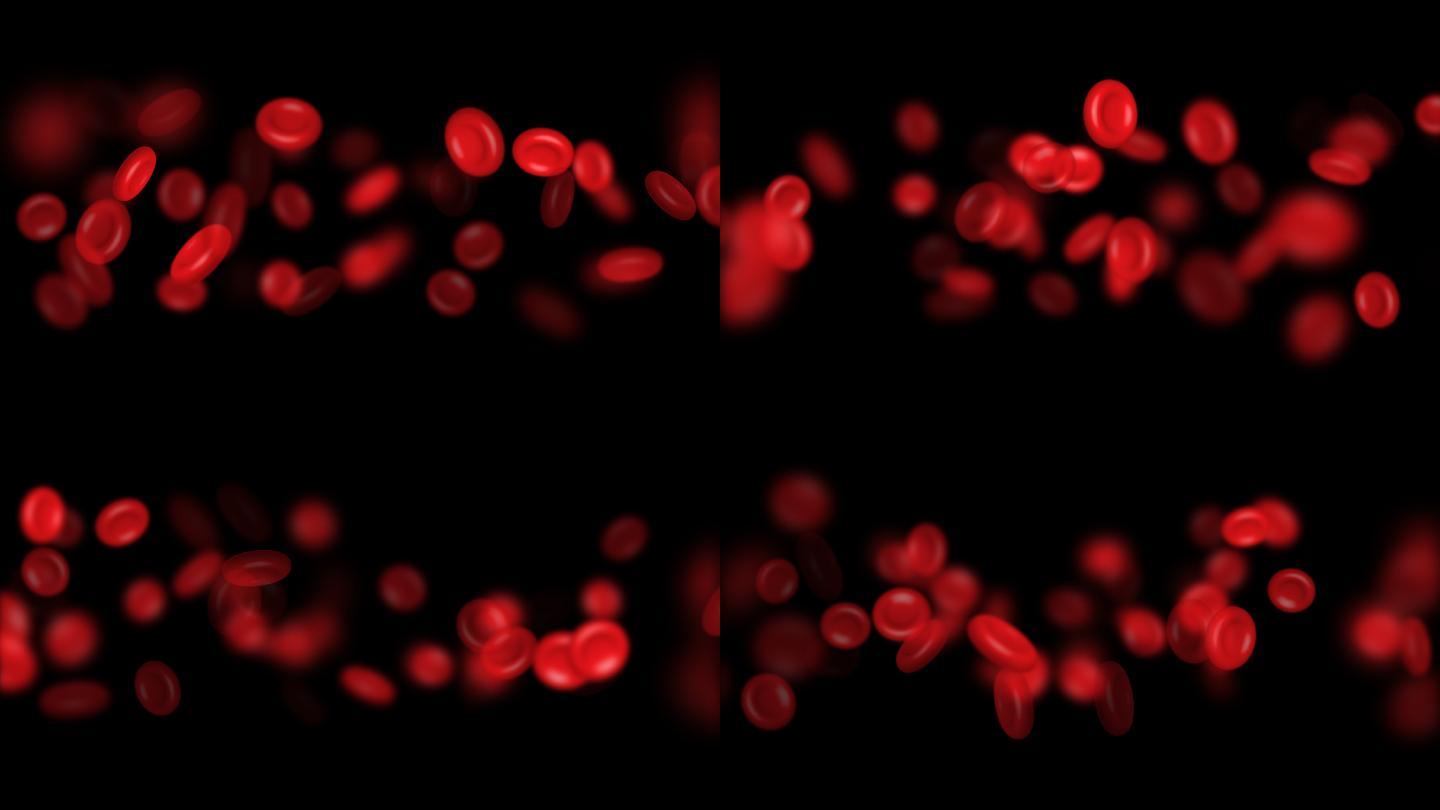 4K血红细胞血管流通医疗元素背景