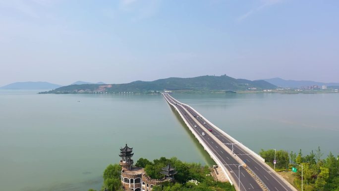 苏州吴中太湖大桥航拍2.7K超清