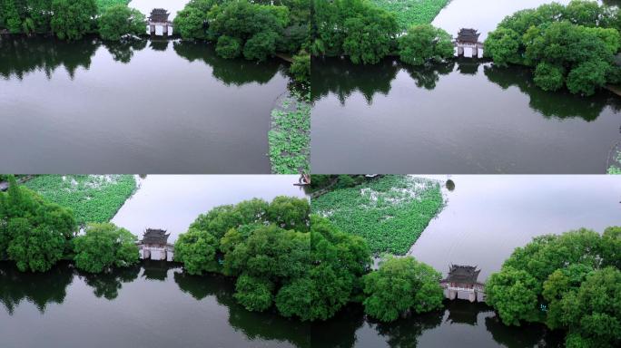 自然风光杭州西湖玉带桥