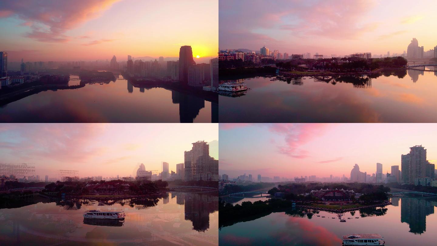 美丽厦门,天空之境,筼筜湖日出风光