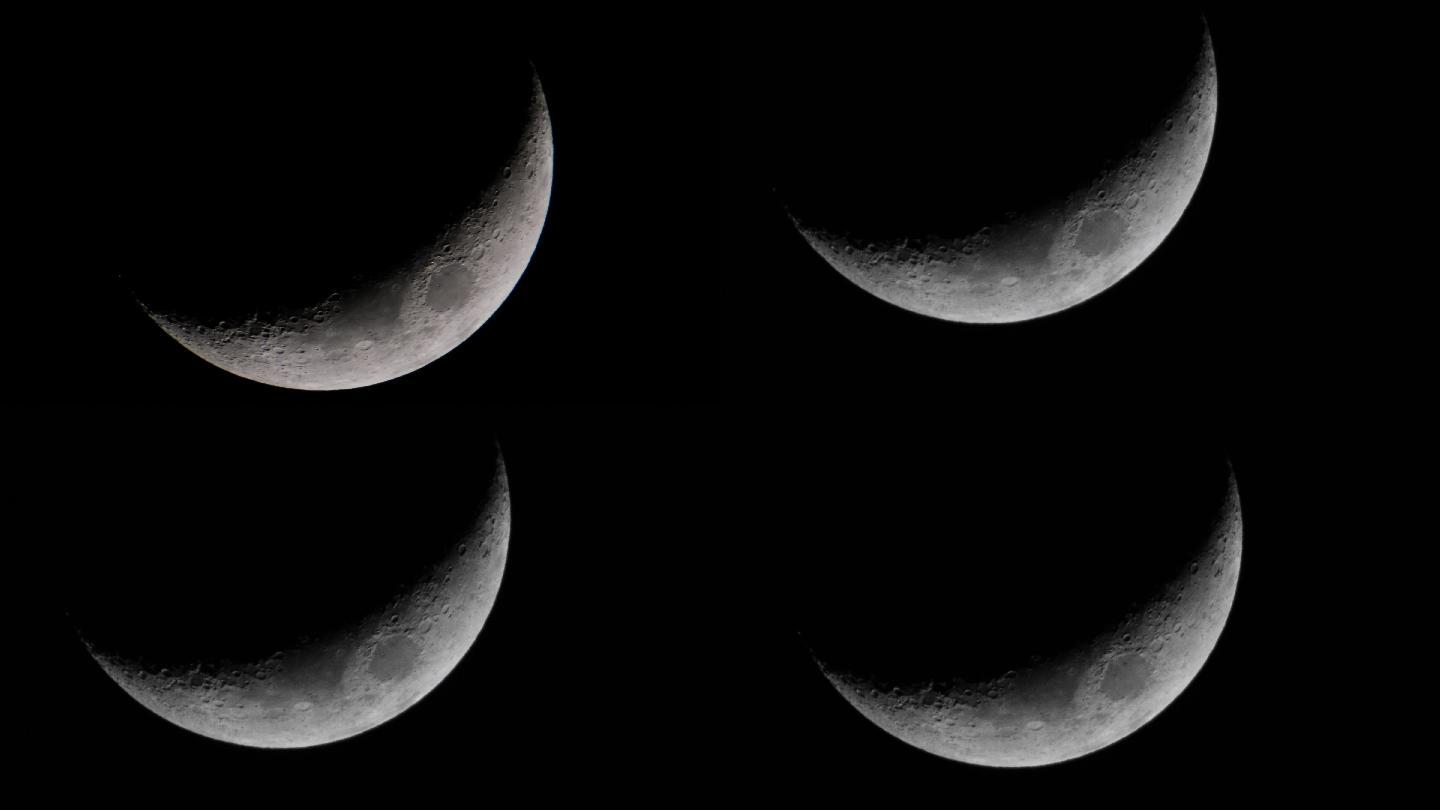 月半弯新月弦月月亮月球天文