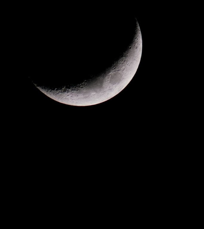月半弯竖屏新月弦月月亮月球