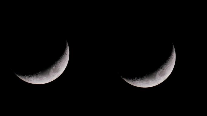 月半弯竖屏新月弦月月亮月球