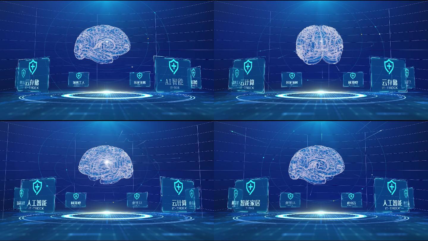 高级感科技感大脑分类AE模板