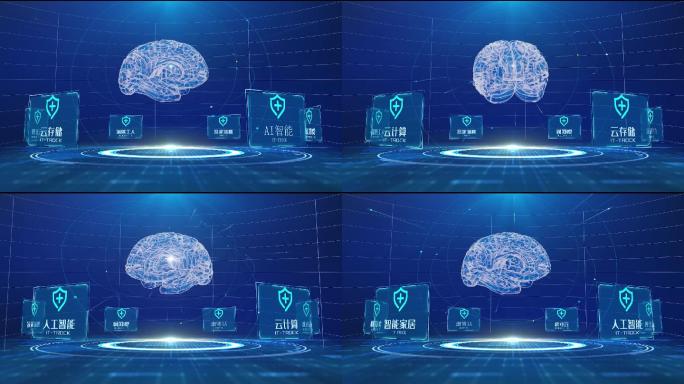 高级感科技感大脑分类AE模板