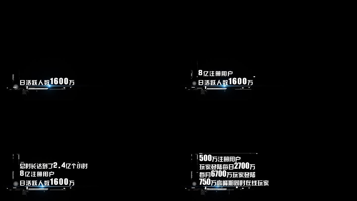 科技文字字幕条文字信息