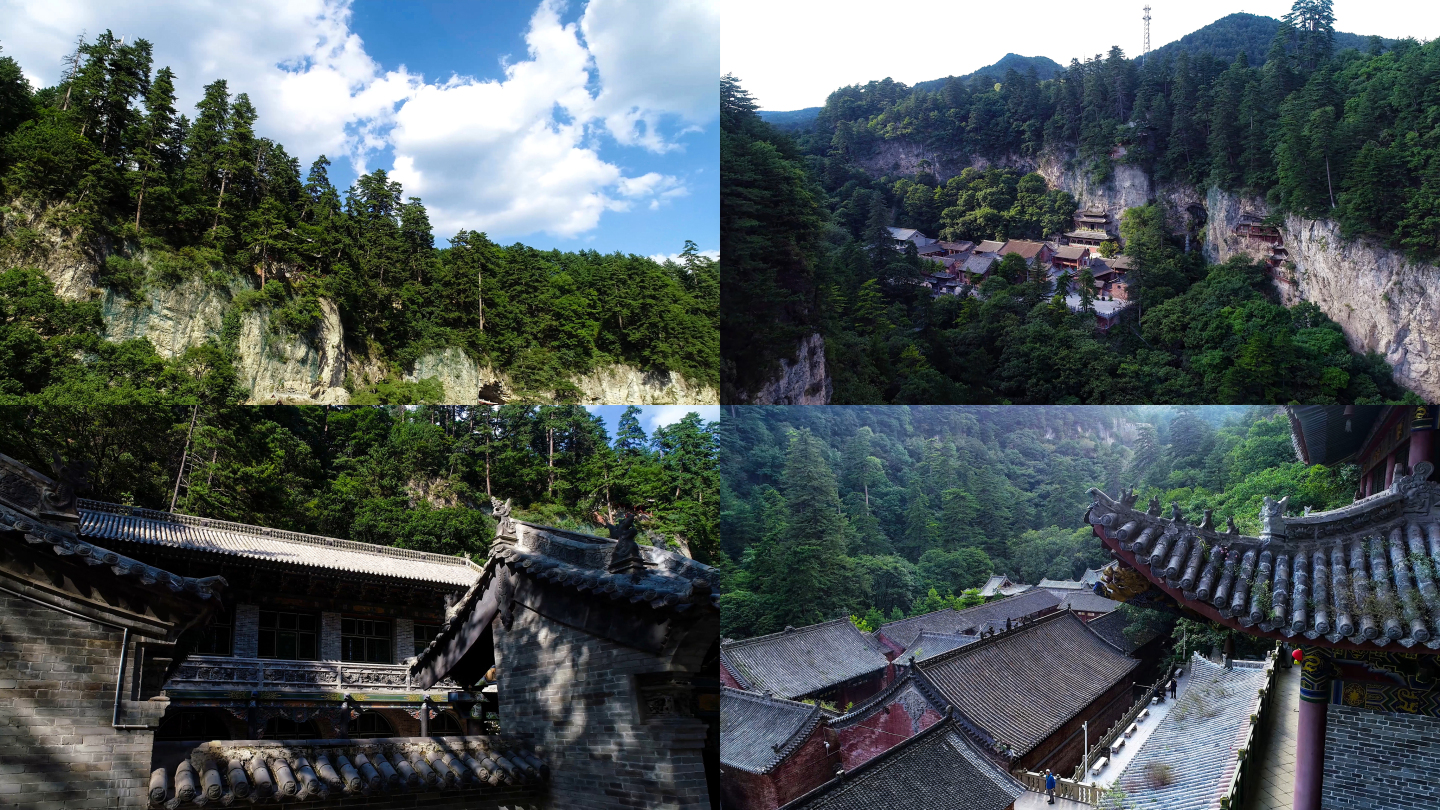 沁源县千年古寺灵空山圣寿寺4K超清航拍