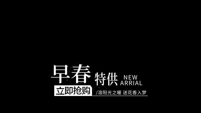 粒子装饰促销宣传字幕条AE模板