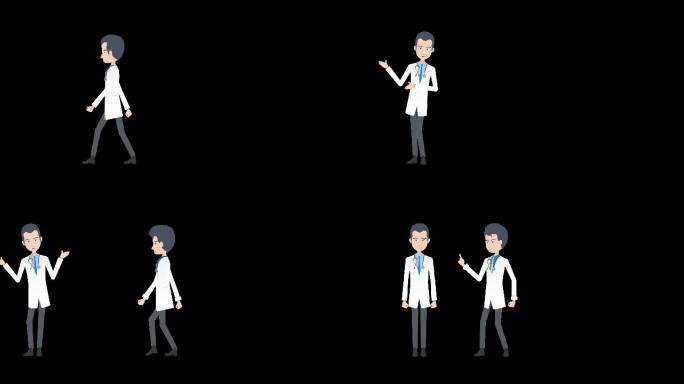 医生人物角色mg动画视频通道