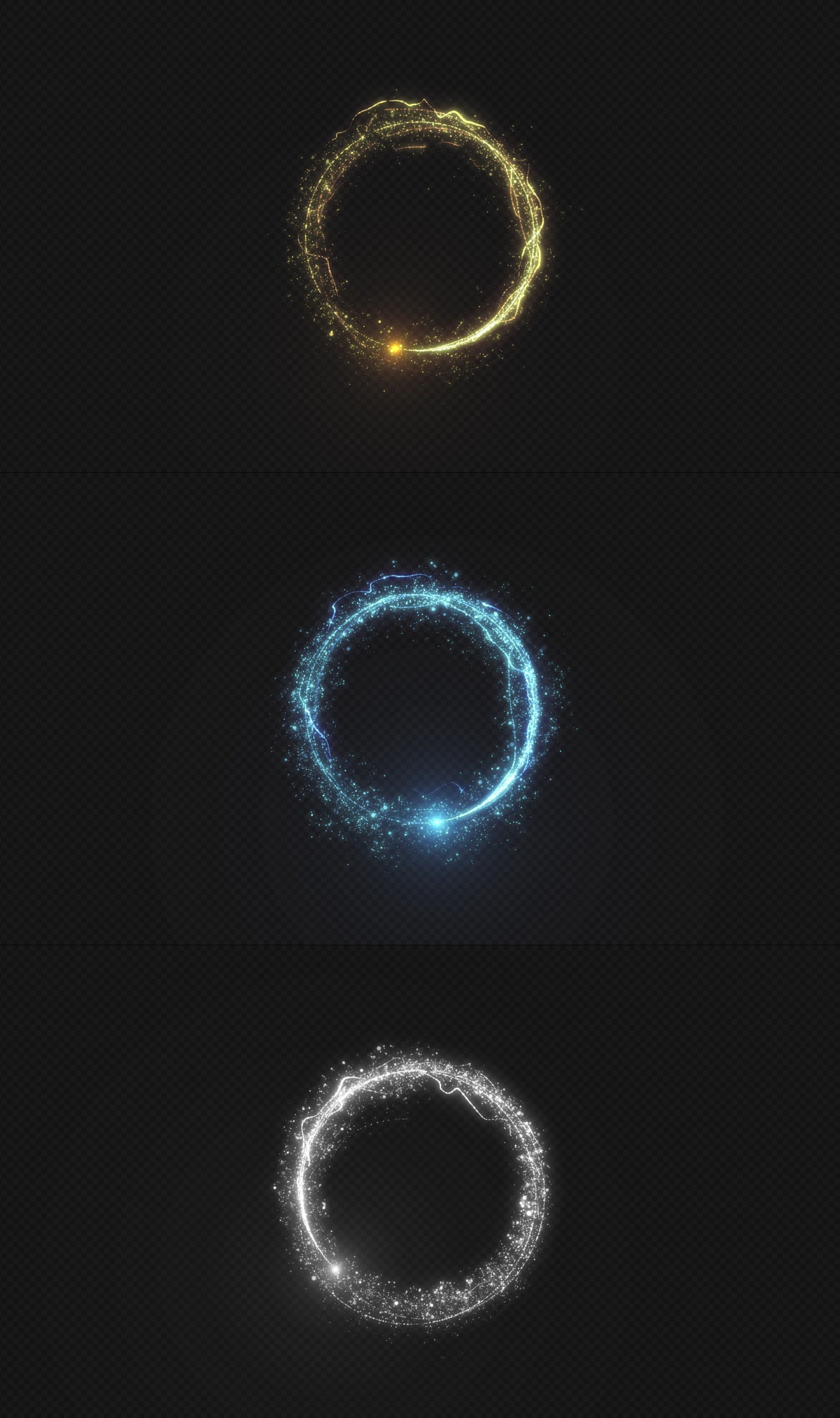3款粒子光圈圆环视频+透明通道