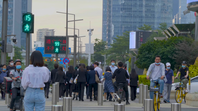 原创城市交通拥堵行人等待镜头一组