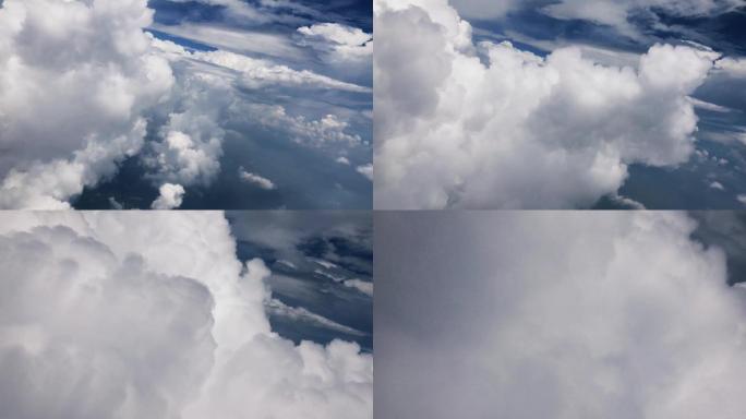 飞机越过云层