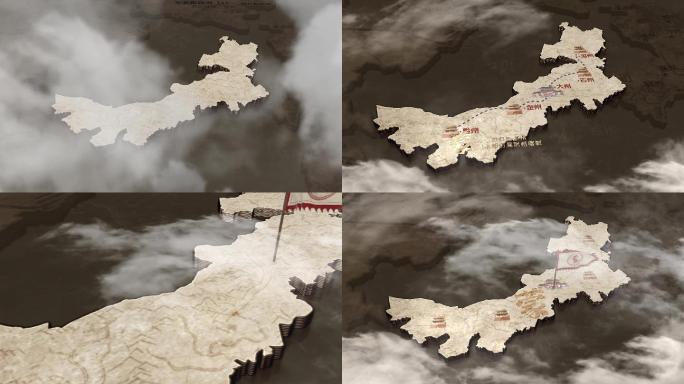 内蒙古复古地图古代地图内蒙古古地图