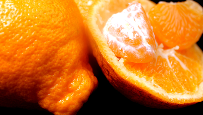 丑橘-4k果蔬-水果特写微距拍摄