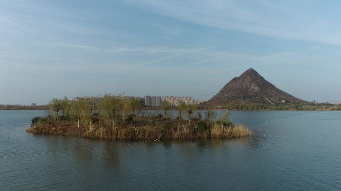 济南华山湖风景区航拍4k