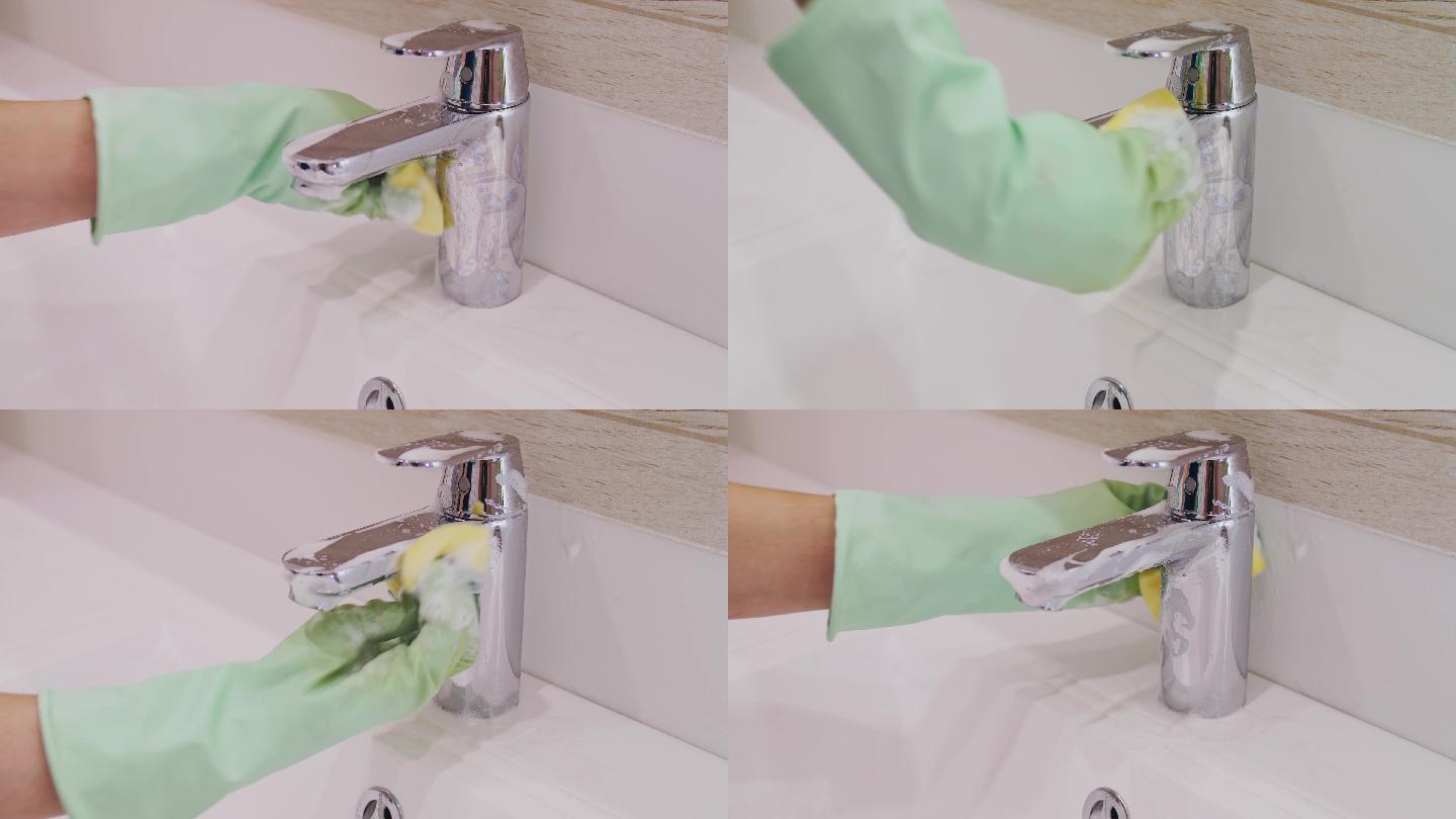 清洁洗手池清洁打扫卫生干净整洁家居环境