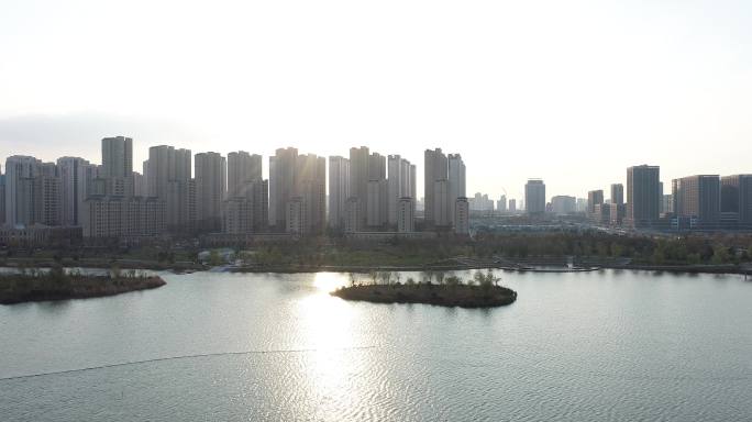 济南华山湖风景区航拍4k