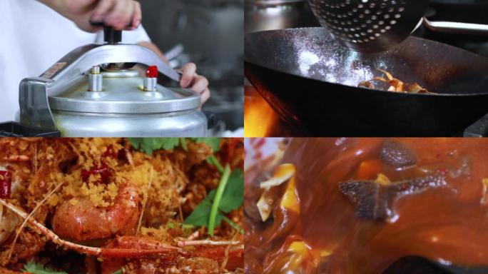 大排档菜品制作汇总红烧猪蹄煎蟹椒盐虾