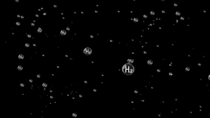 泡泡化学氢气分子飘落-无缝循环带透明通道