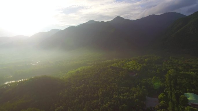 桐庐大奇山早上航拍