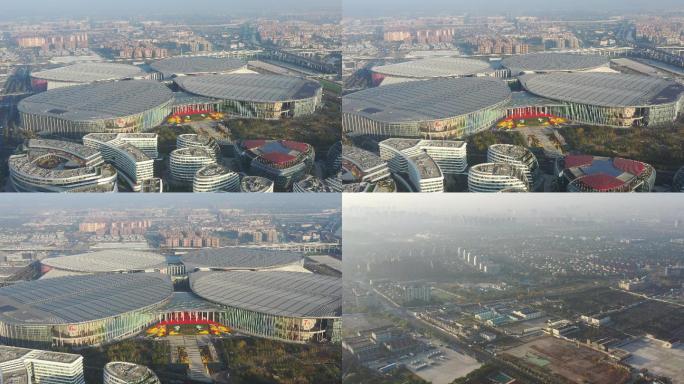4K原素材-中国进博会上海国家会展中心