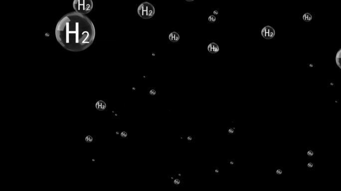 氢气泡泡上升-无缝循环带透明通道