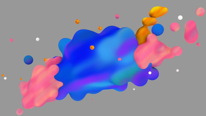 彩色液体融球