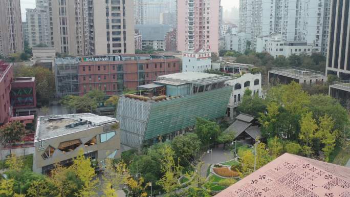 4K原素材-航拍上海世博城市最佳实践园区