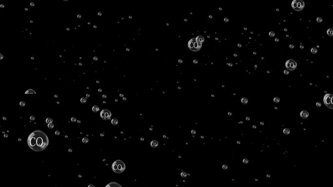 二氧化碳泡泡上升飞舞-无缝循环带透明通道