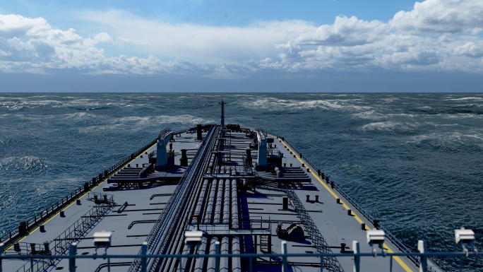 油轮船舶石油运输化工船油井平台海上