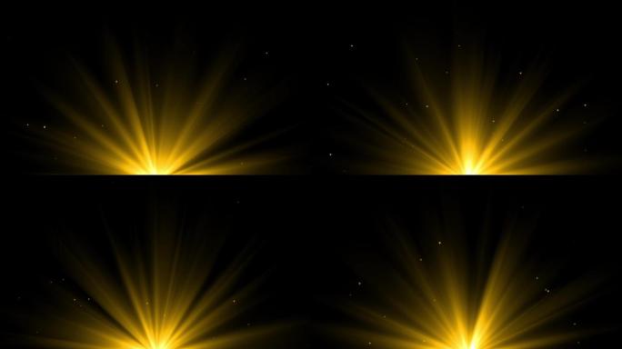 金色发光光束粒子光