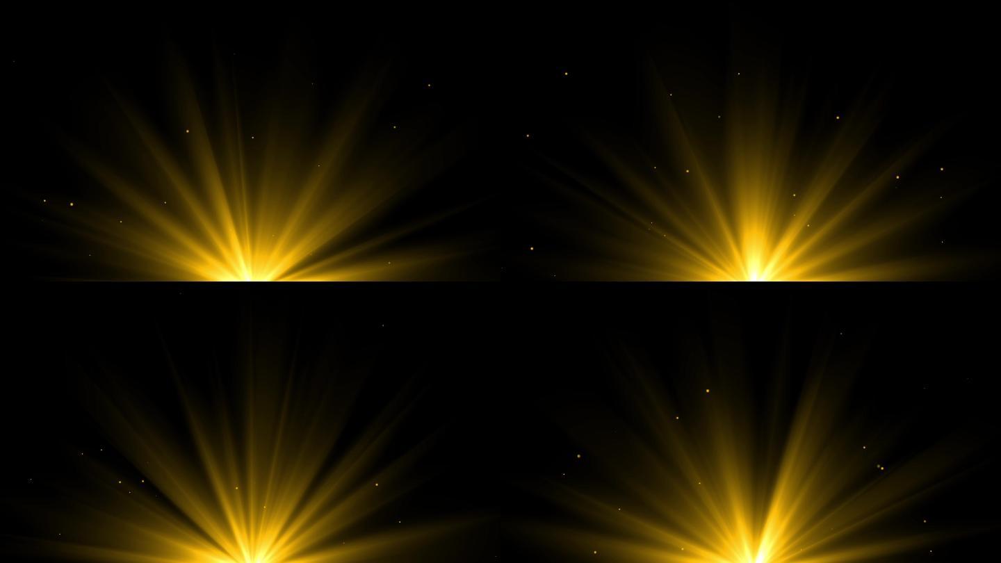 金色发光光束粒子光
