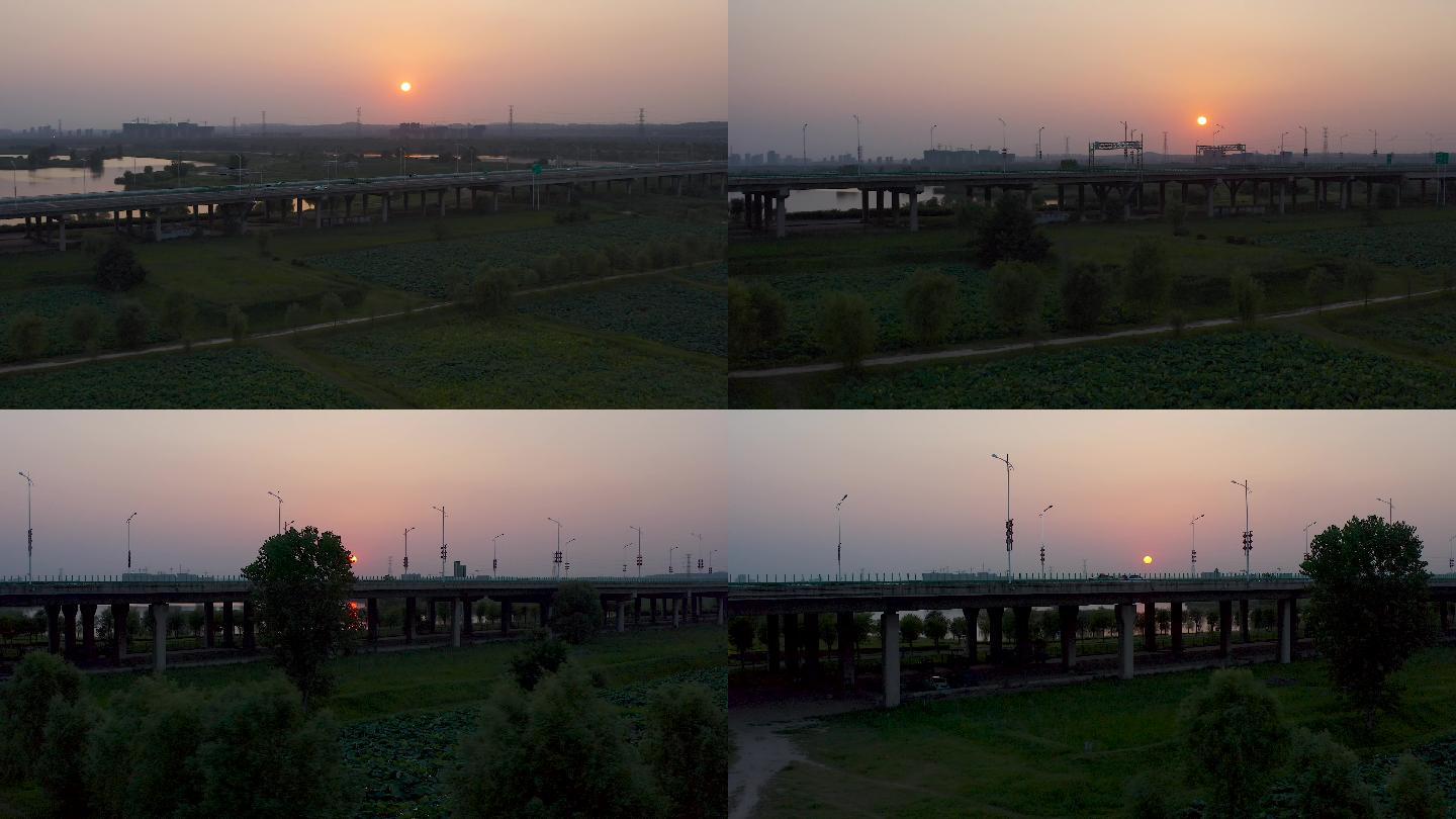 合集_西安渭河大桥4K航拍