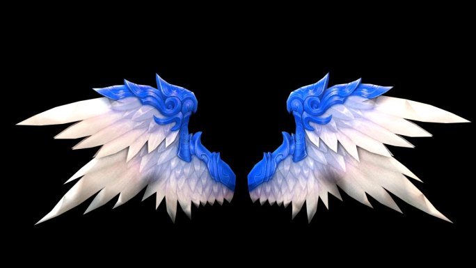 蓝色翅膀--带透明通道
