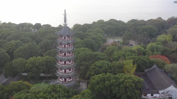 4K原素材-航拍上海大观园青云塔