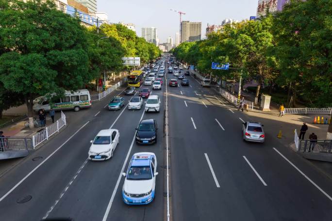 兰州渭源路车流延时