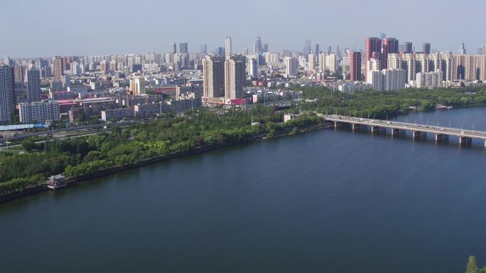 辽宁沈阳浑河高清航拍