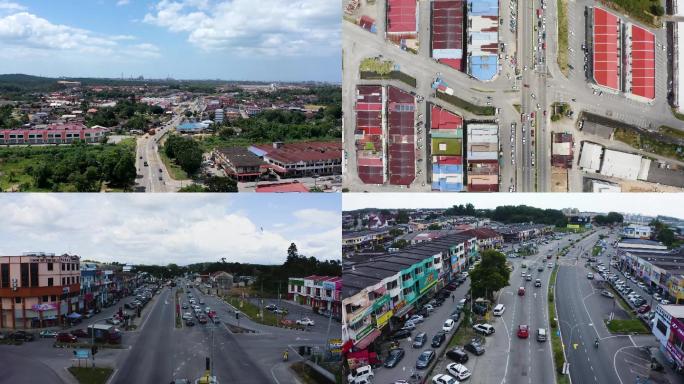 马来西亚小城街景版权可商用