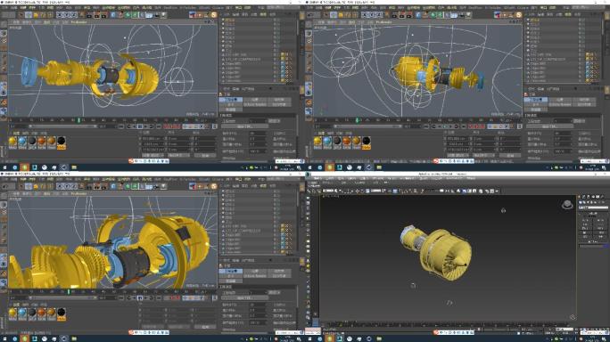 C4D+3dsmax+fbx--转子设备