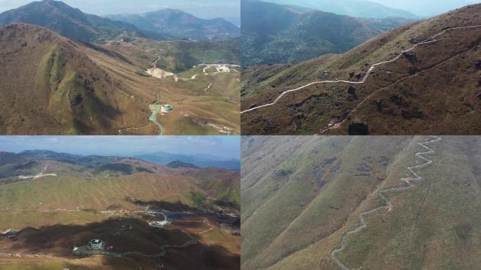 福建风光柘荣鸳鸯草场航拍视频