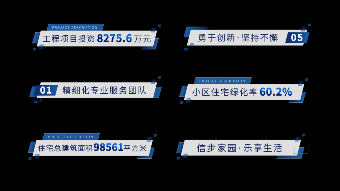 地产企业项目字幕条AE模板