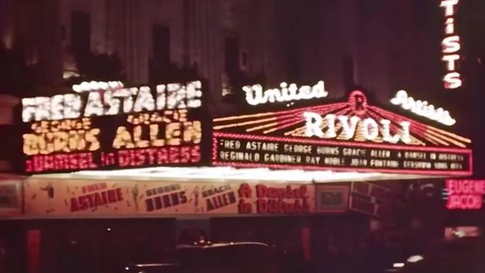 40年代西方欧美美国纽约夜景