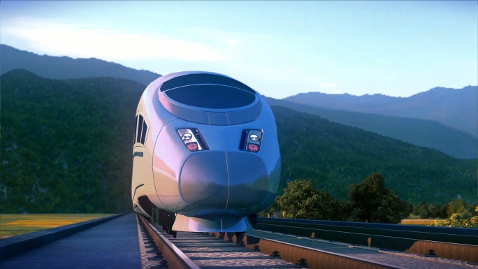 火车高铁三维动画视频素材