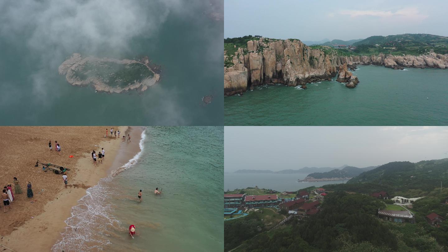 南麂列岛多组画面航拍4K素材